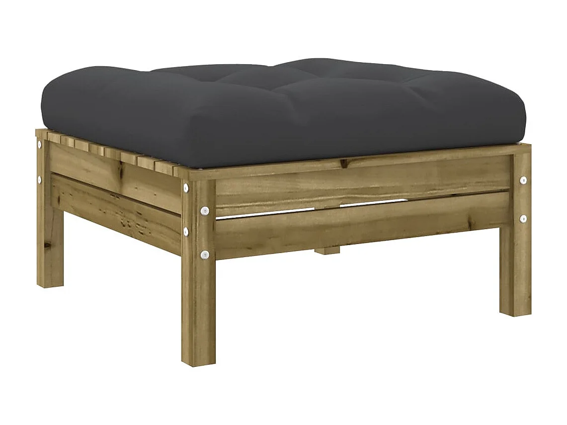 10peças conj. sofás jardim c/ almofadões madeira pinho impregnado