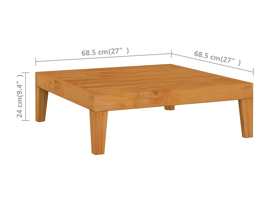 Juego muebles de jardín y cojines 5 piezas madera maciza acacia