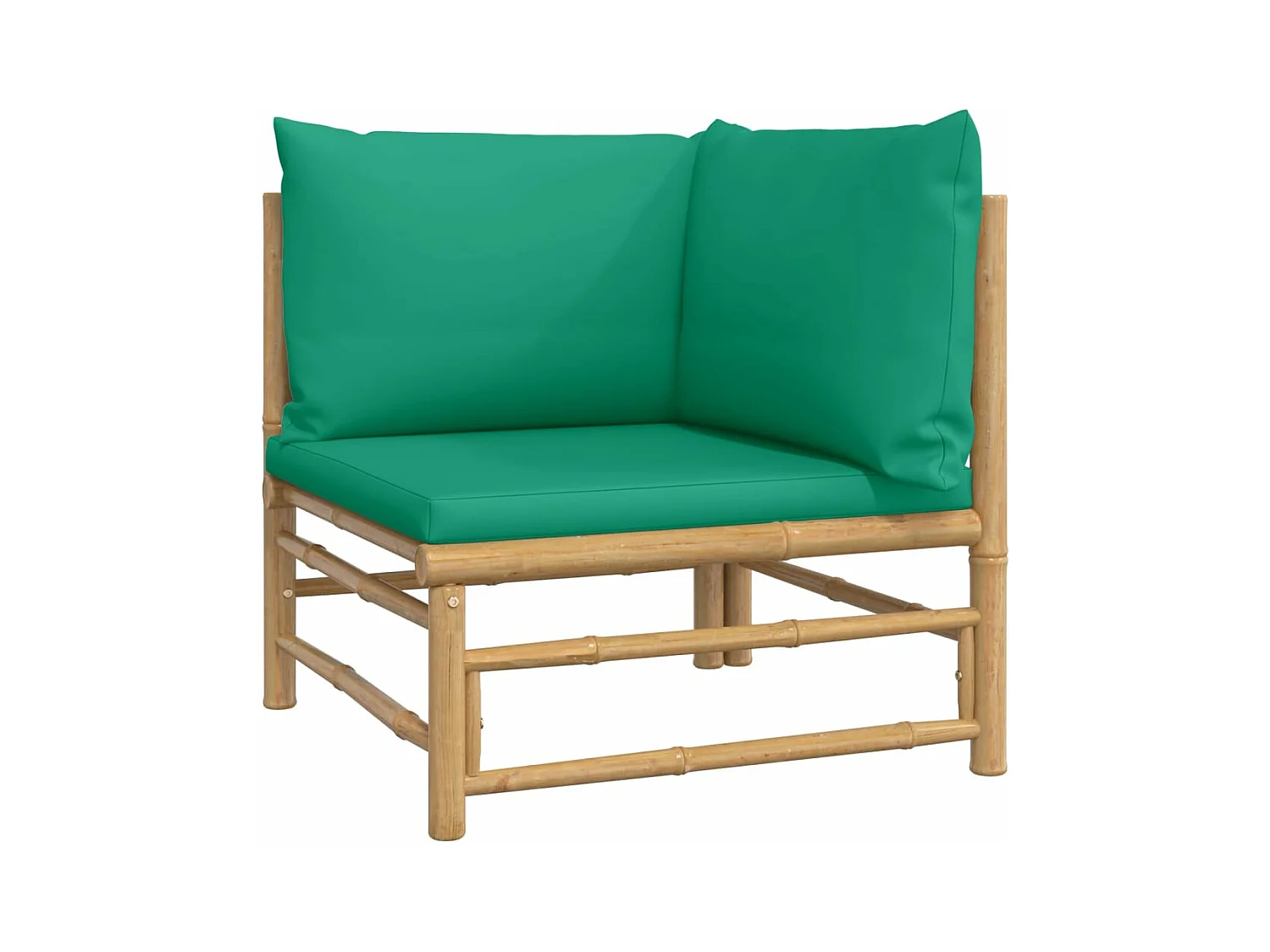Salon de jardin 4 pièces avec coussins vert bambou