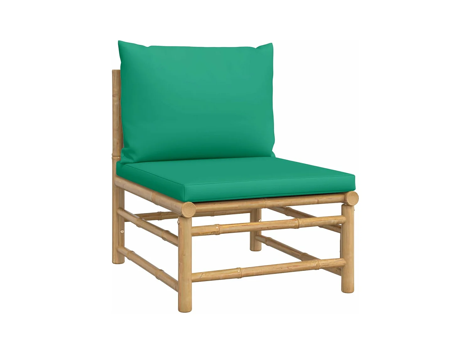 Salon de jardin 4 pièces avec coussins vert bambou