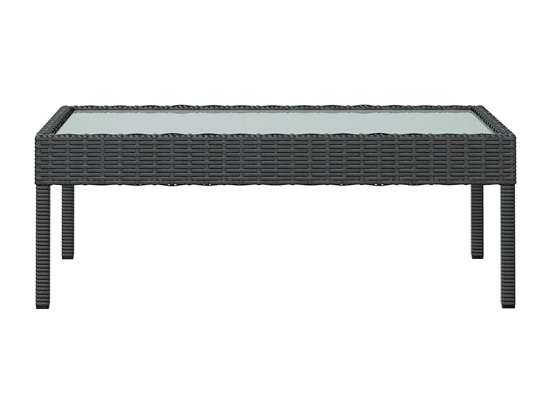 Set muebles de jardín 8 piezas y cojines ratán sintético negro