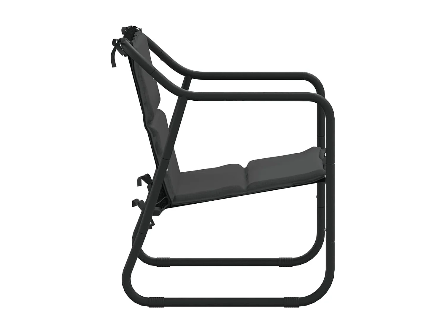 Salon de jardin avec coussins 3 pièces anthracite acier