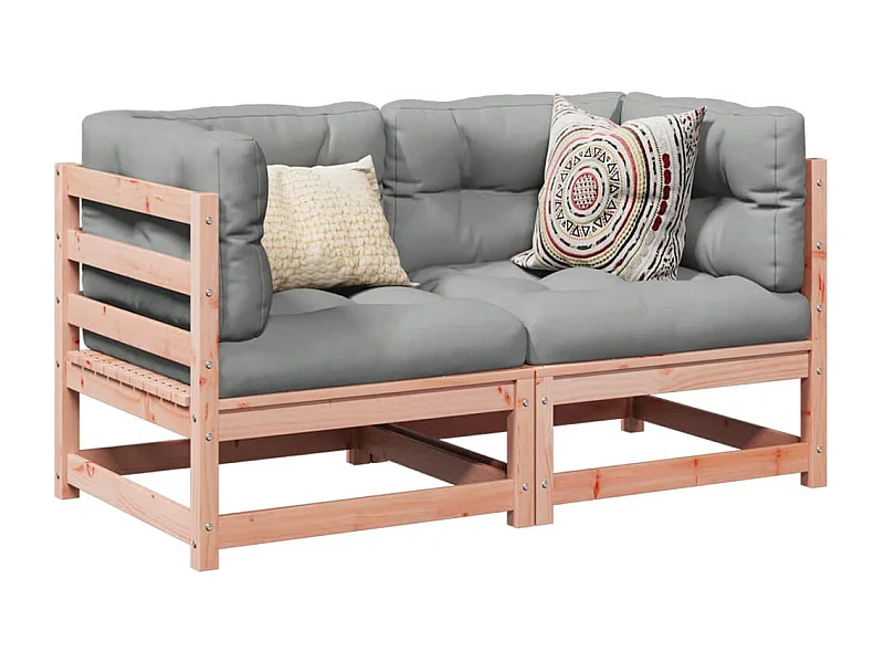 2-delige Loungeset met kussens massief douglas vurenhout