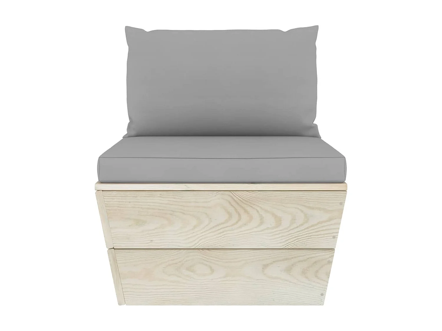 Muebles de jardín de palets 5 piezas y cojines madera de abeto