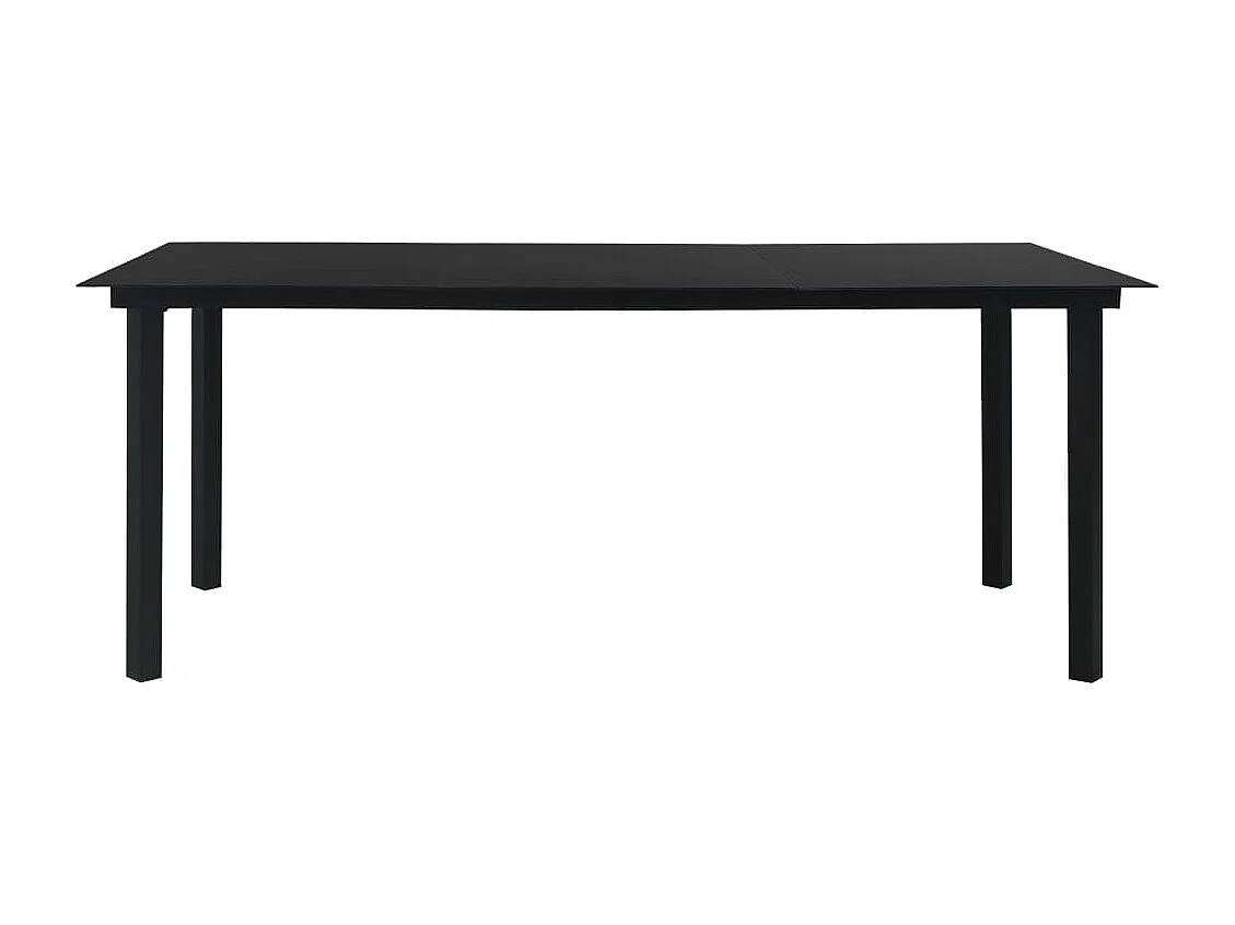 Juego de comedor de jardín 7 piezas ratán PVC negro