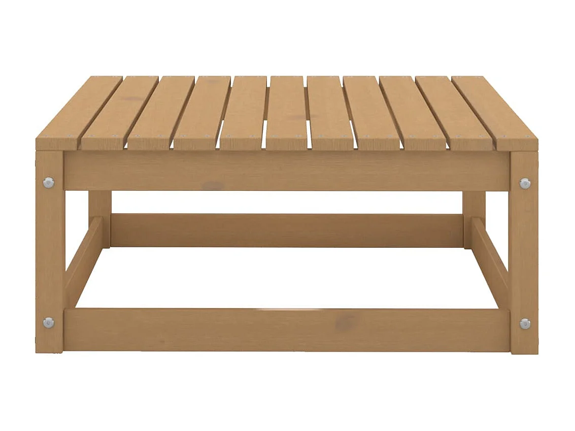 3 peças conjunto lounge de jardim pinho maciço castanho mel