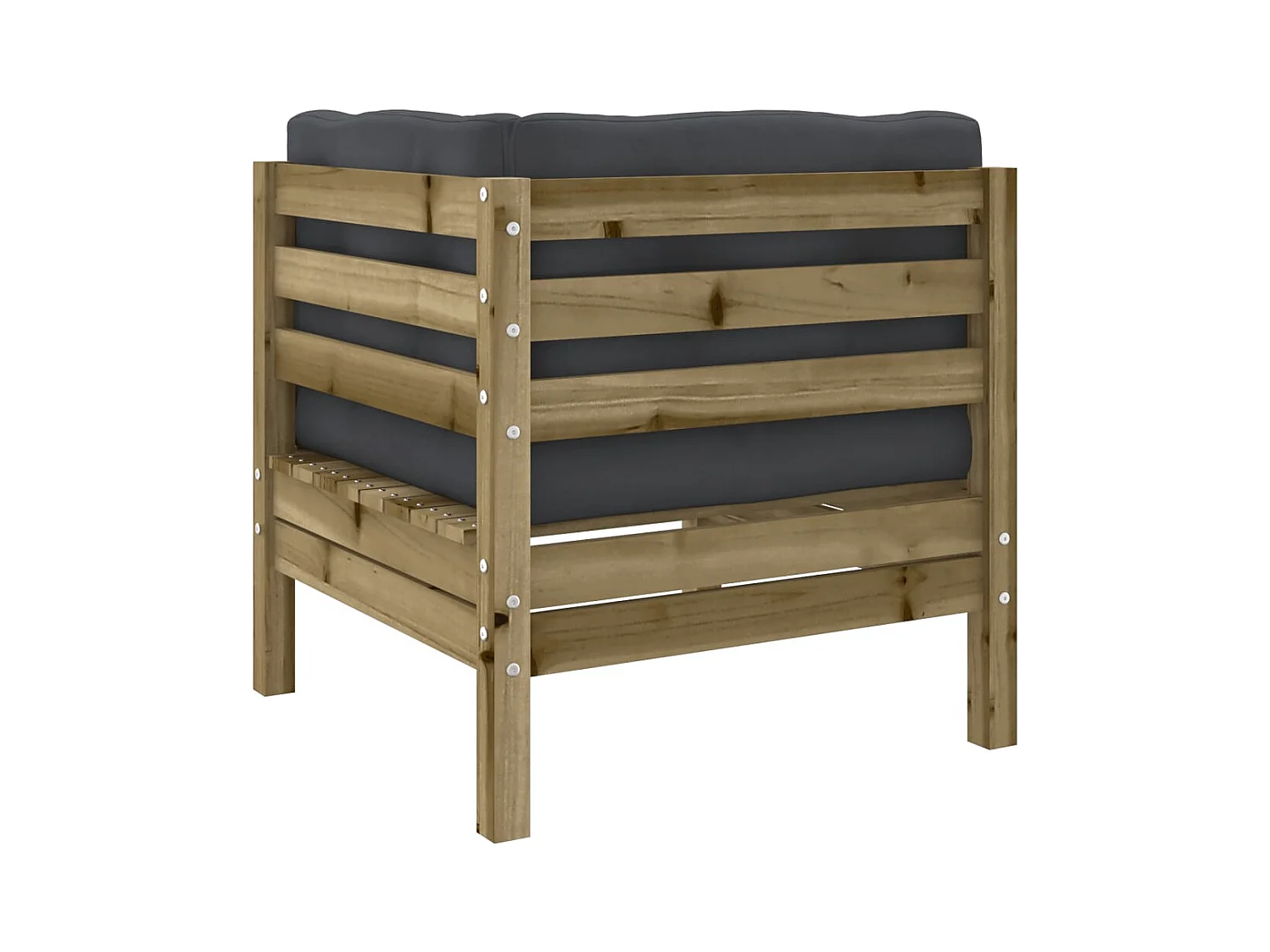 Salon de jardin 5 pièces avec coussins bois de pin imprégné