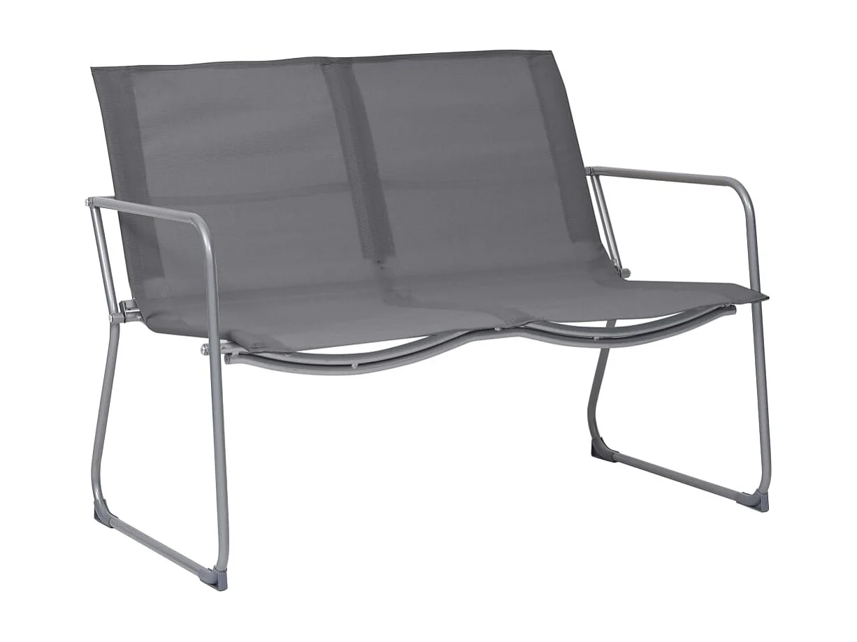 Salon de jardin 4 pièces Tissu et acier Gris