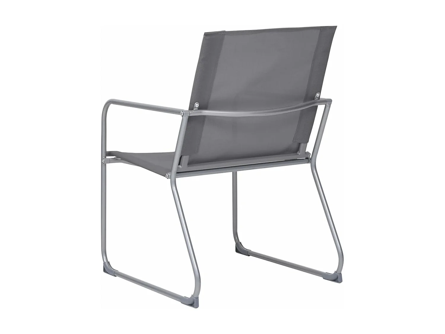 Salon de jardin 4 pièces Tissu et acier Gris