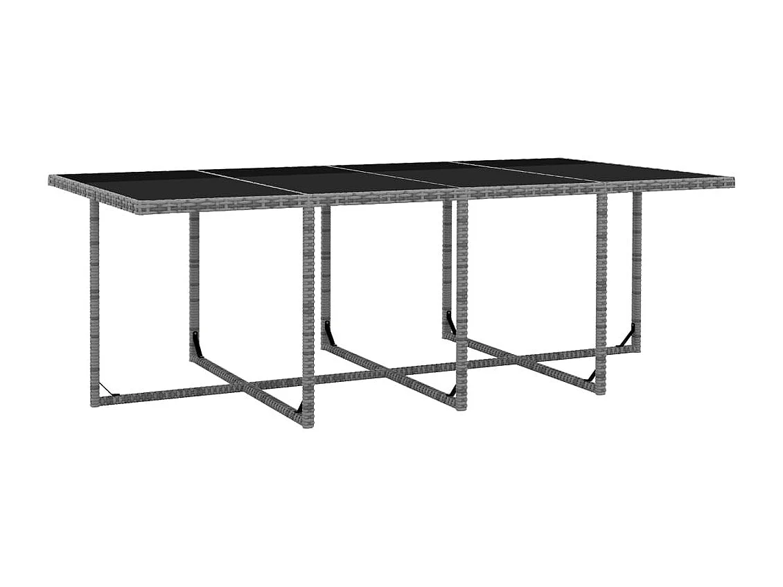 Salon de jardin 13 pièces avec coussins Résine tressée Anthracite