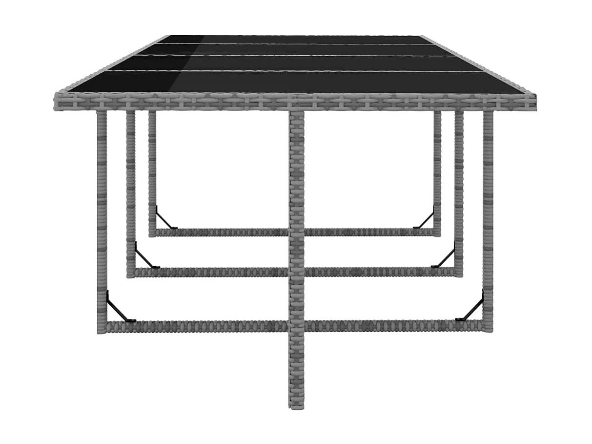 Salon de jardin 13 pièces avec coussins Résine tressée Anthracite