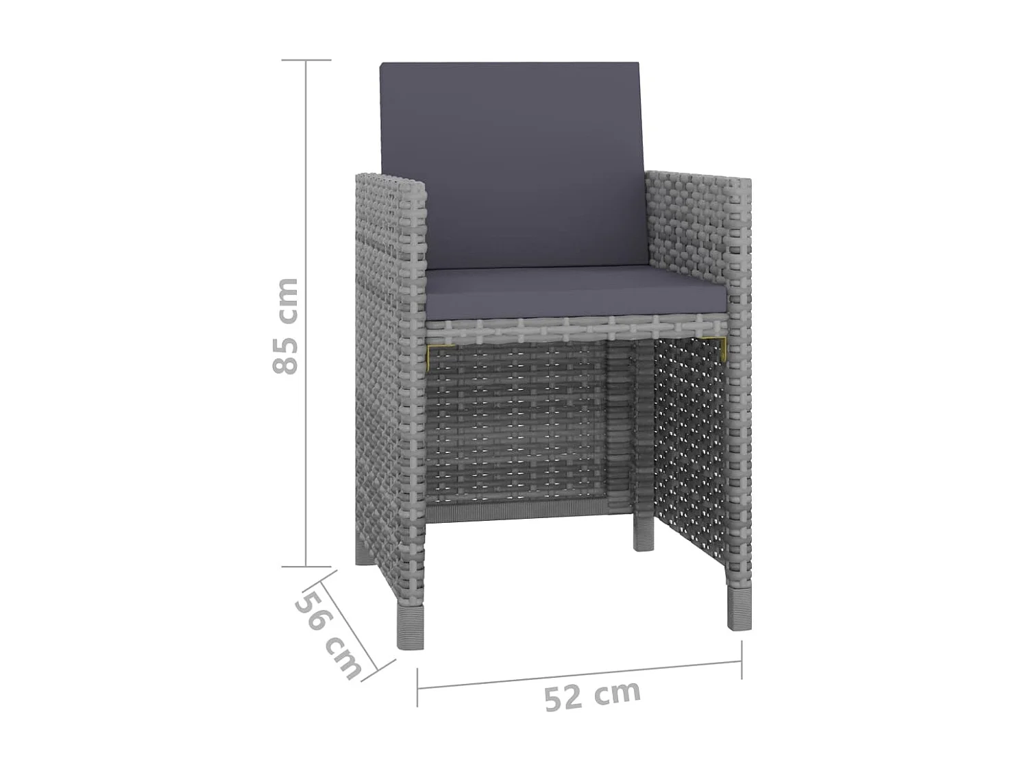 Salon de jardin 13 pièces avec coussins Résine tressée Anthracite