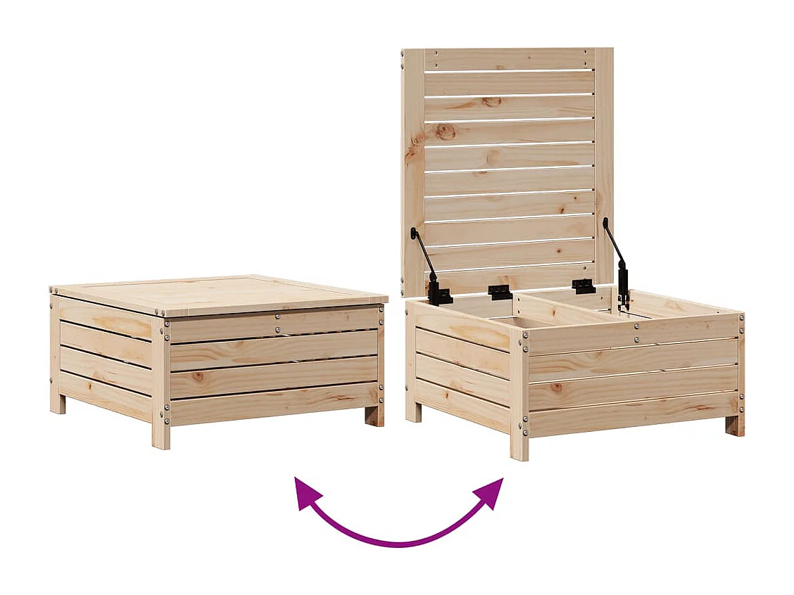 3-delige Loungeset massief grenenhout