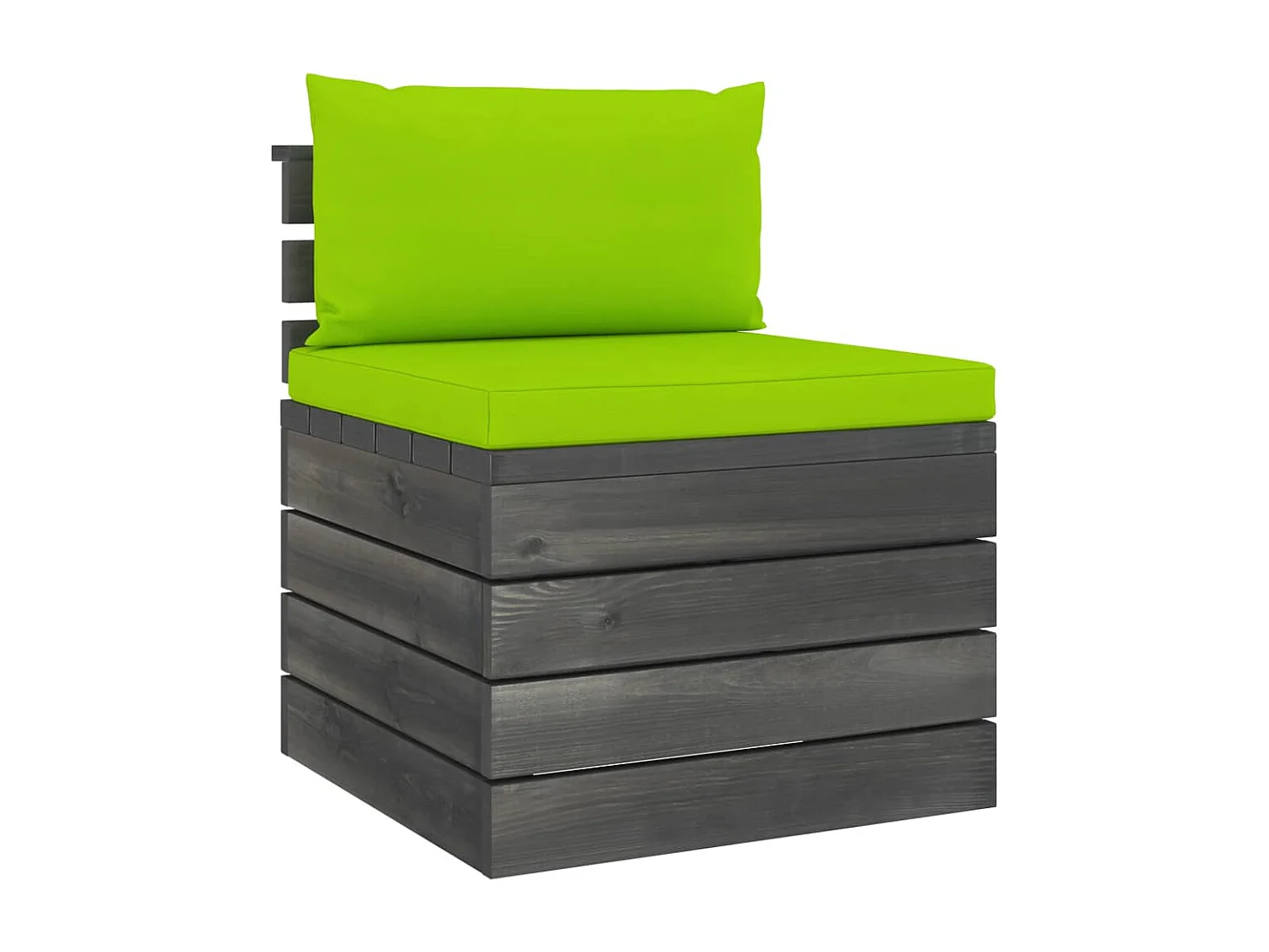 Muebles de jardín de palets 2 piezas cojines madera maciza pino