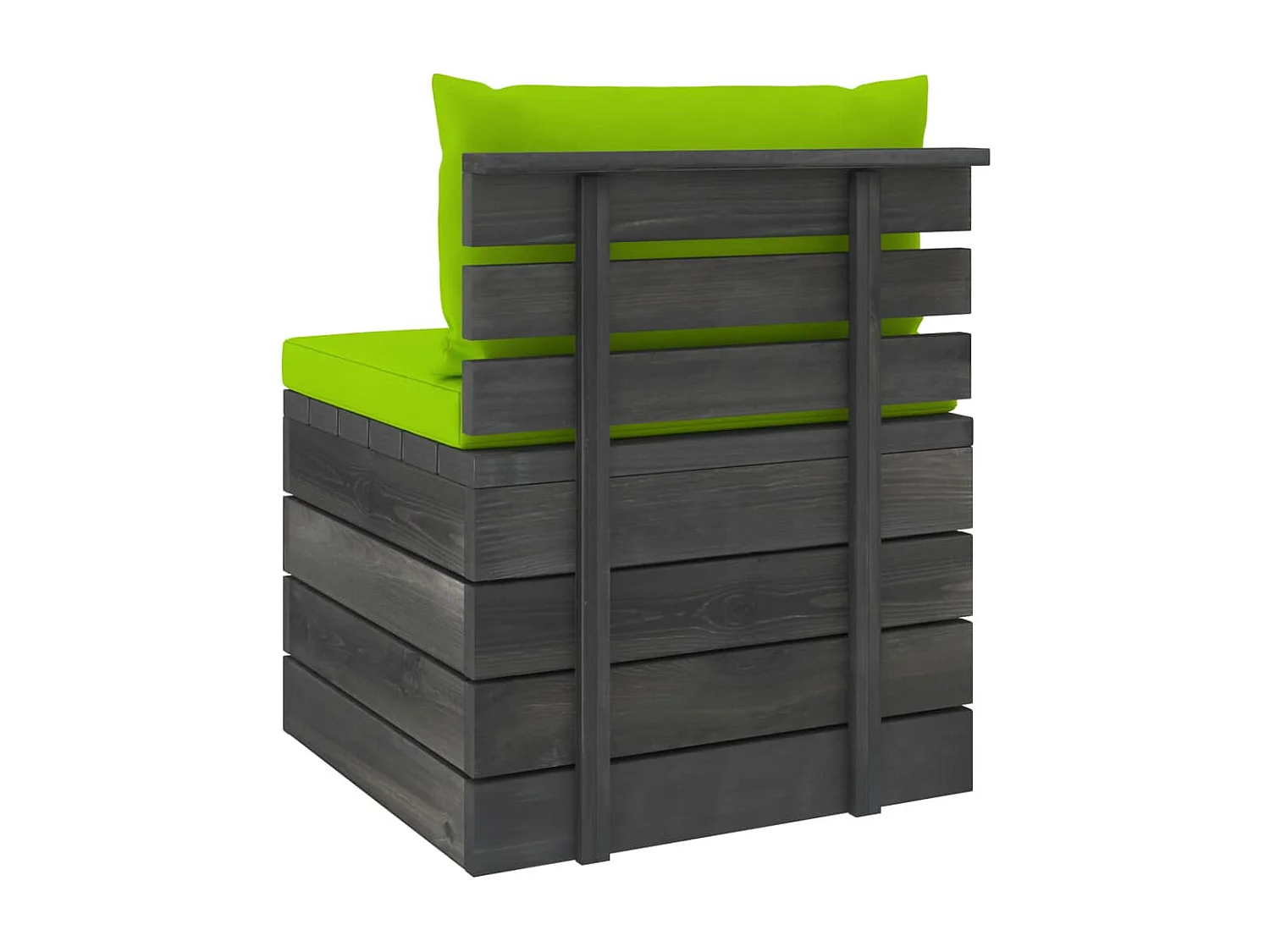 Muebles de jardín de palets 2 piezas cojines madera maciza pino