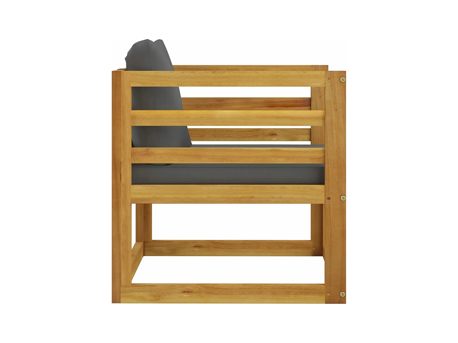 Muebles de jardín 5 piezas cojines madera maciza de acacia