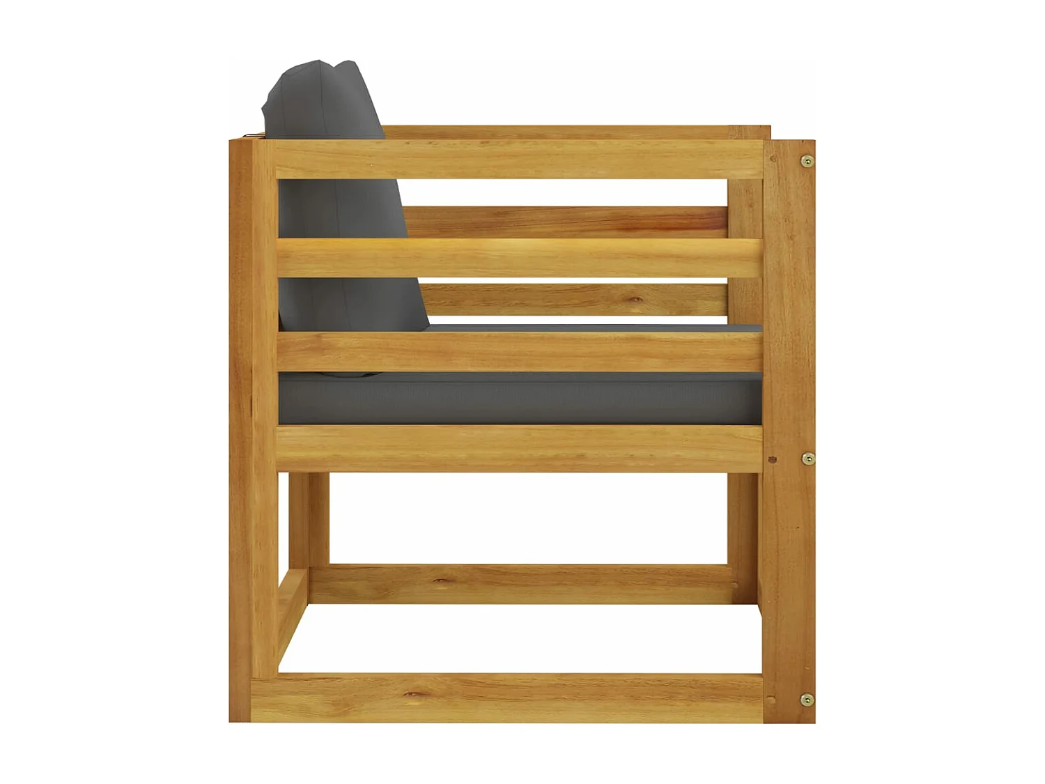 Salon de jardin 5 pièces avec coussin Bois d'acacia solide