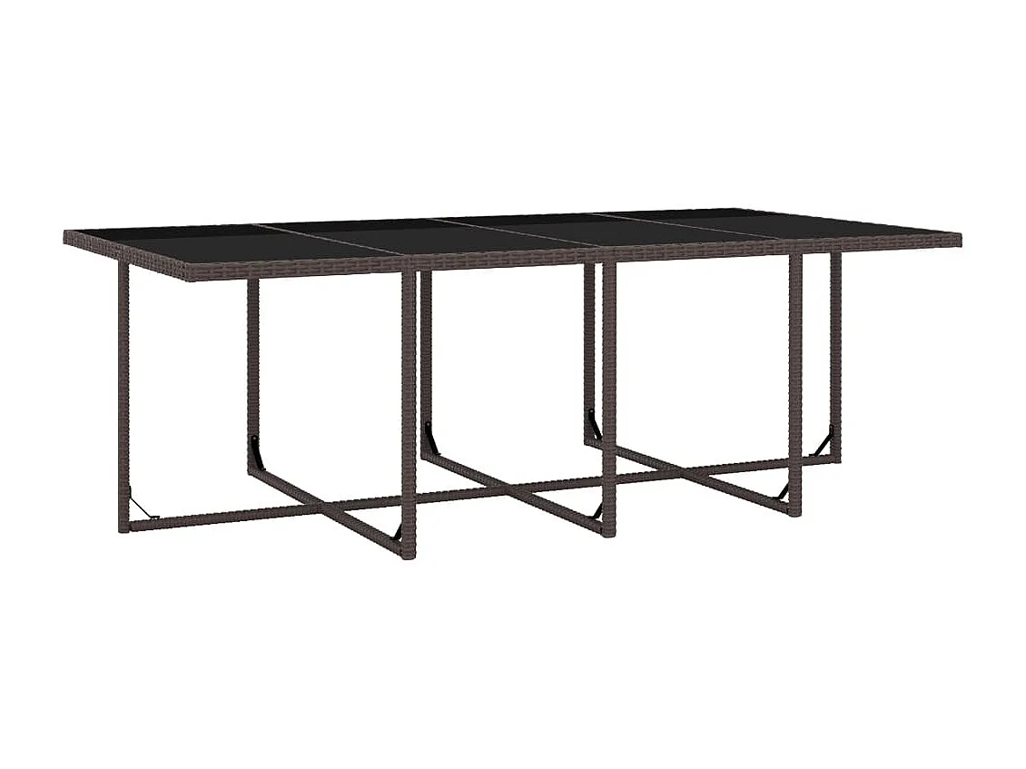 Salon de jardin avec coussins 13 pièces Résine tressée Marron