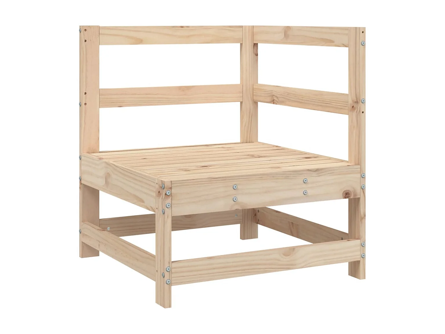 Juego de sofás de jardín 5 piezas madera maciza de pino