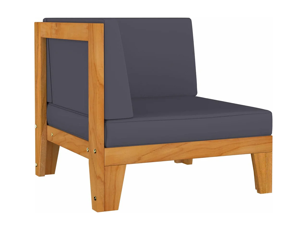 6 peças conjunto lounge de jardim c/ almofadões acácia maciça