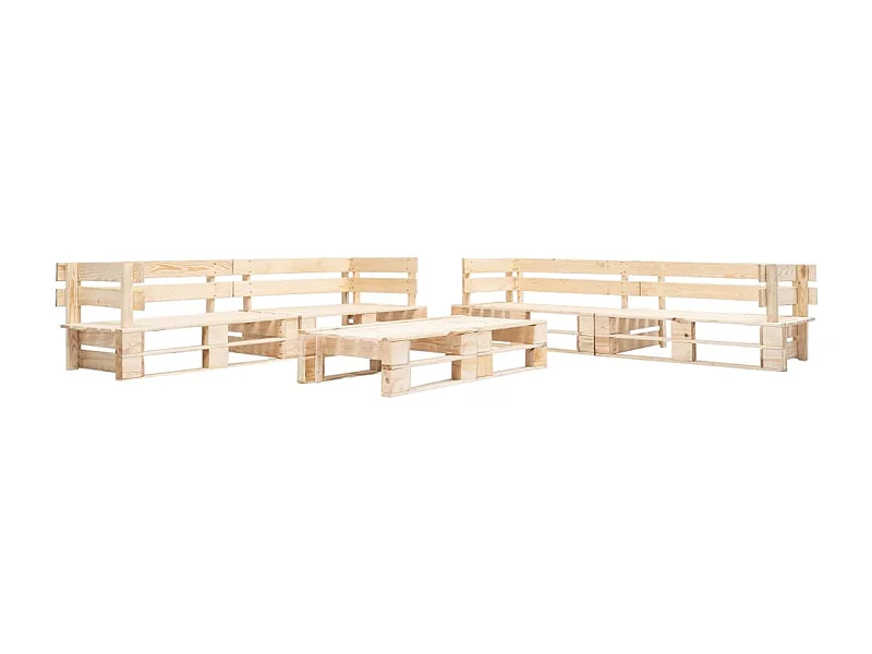 6-delige Loungeset pallet hout naturel
