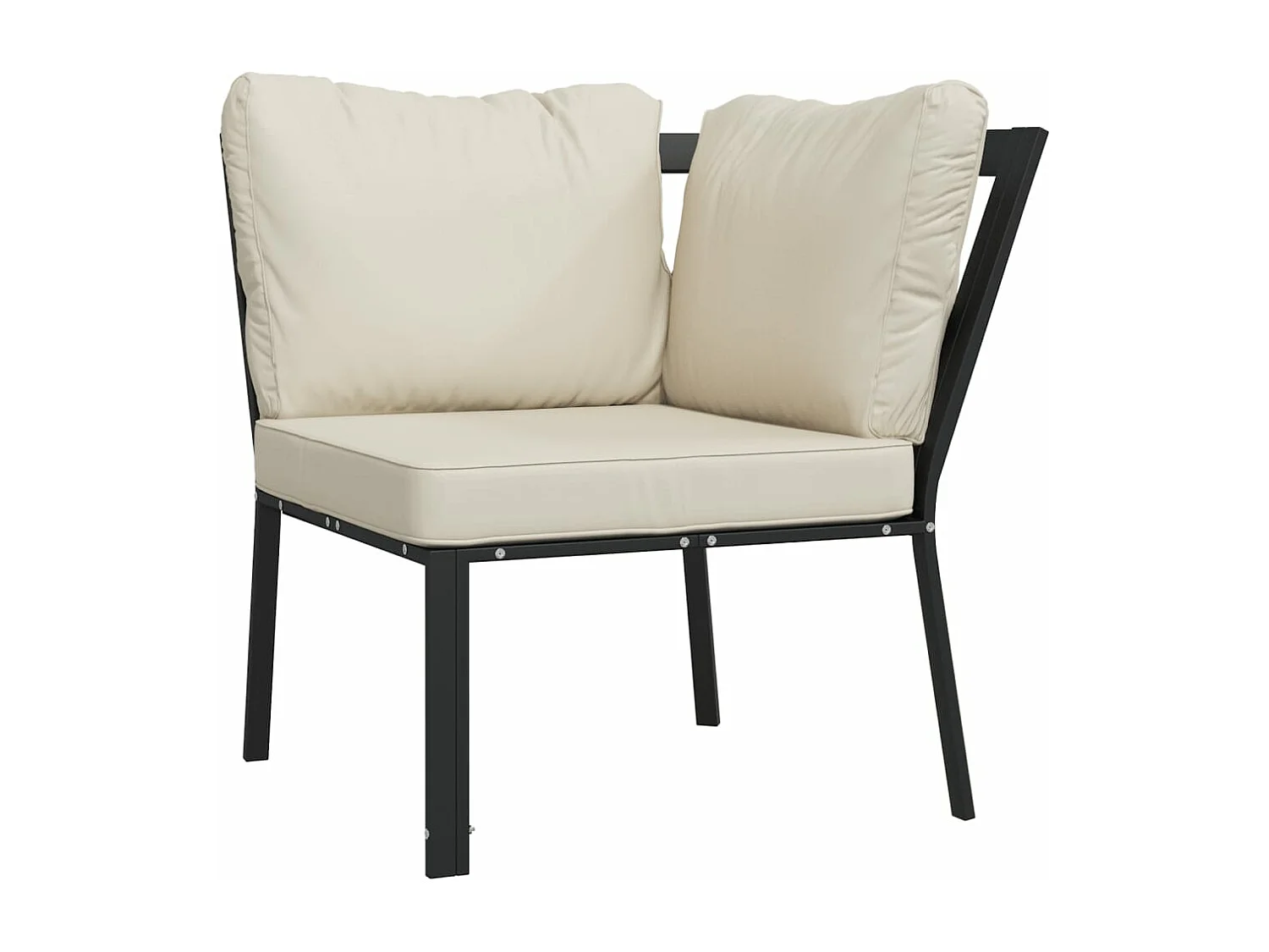 Salon de jardin 11 pièces avec coussins sable acier