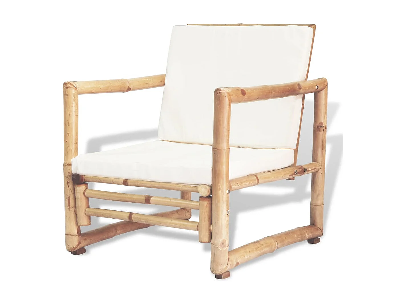 Salon de jardin 4 pièces avec coussins Bambou