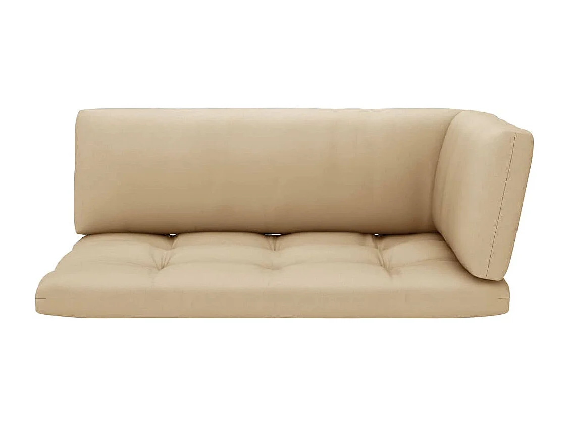 Muebles de palets 4 piezas y cojines madera pino impregnada negro