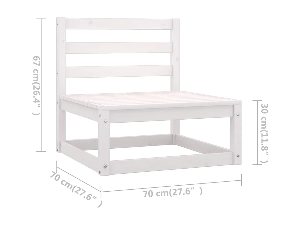 Juego de muebles de jardín 5 piezas y cojines madera pino maciza