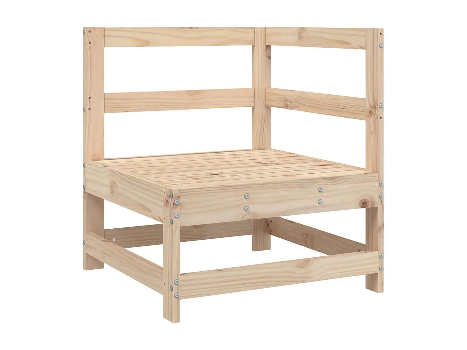 Juego de sofás de jardín 8 piezas madera maciza de pino