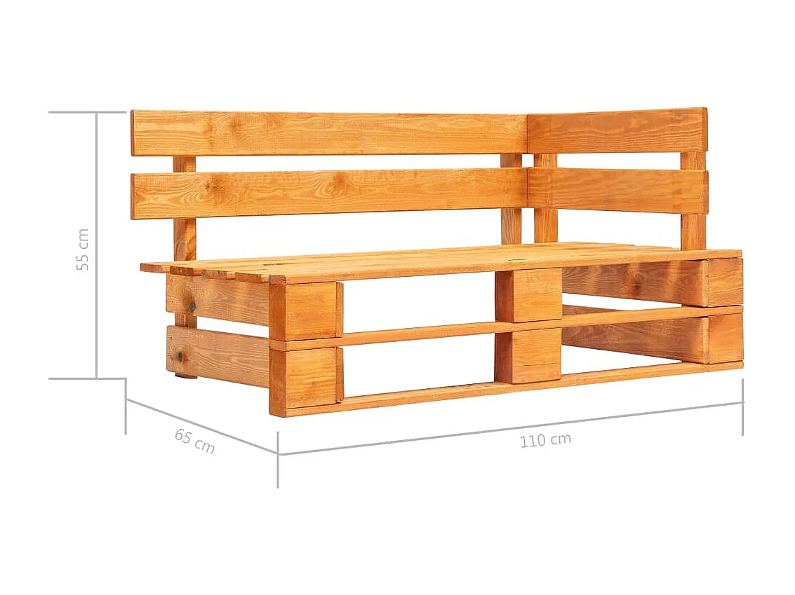 6 peças conjunto lounge paletes pinho impregnado castanho mel