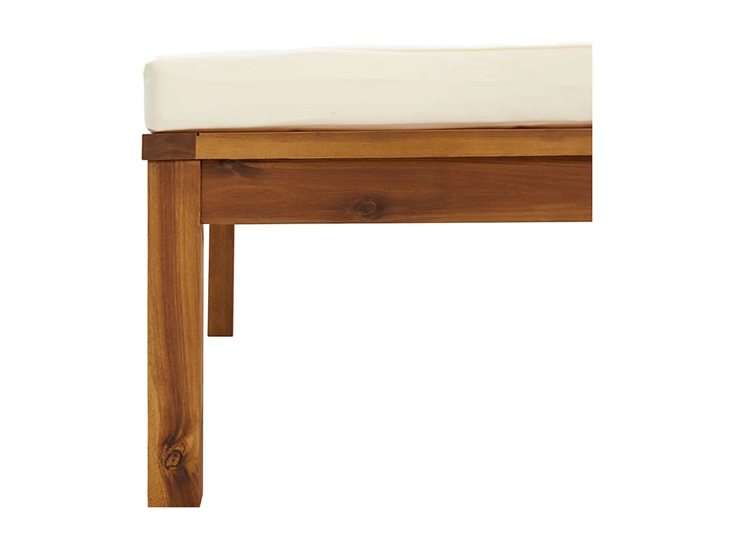 Muebles de jardín 11 piezas cojines crema madera maciza acacia