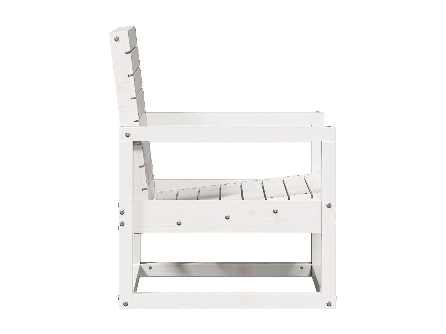 3 peças conjunto lounge de jardim madeira de pinho maciça branco