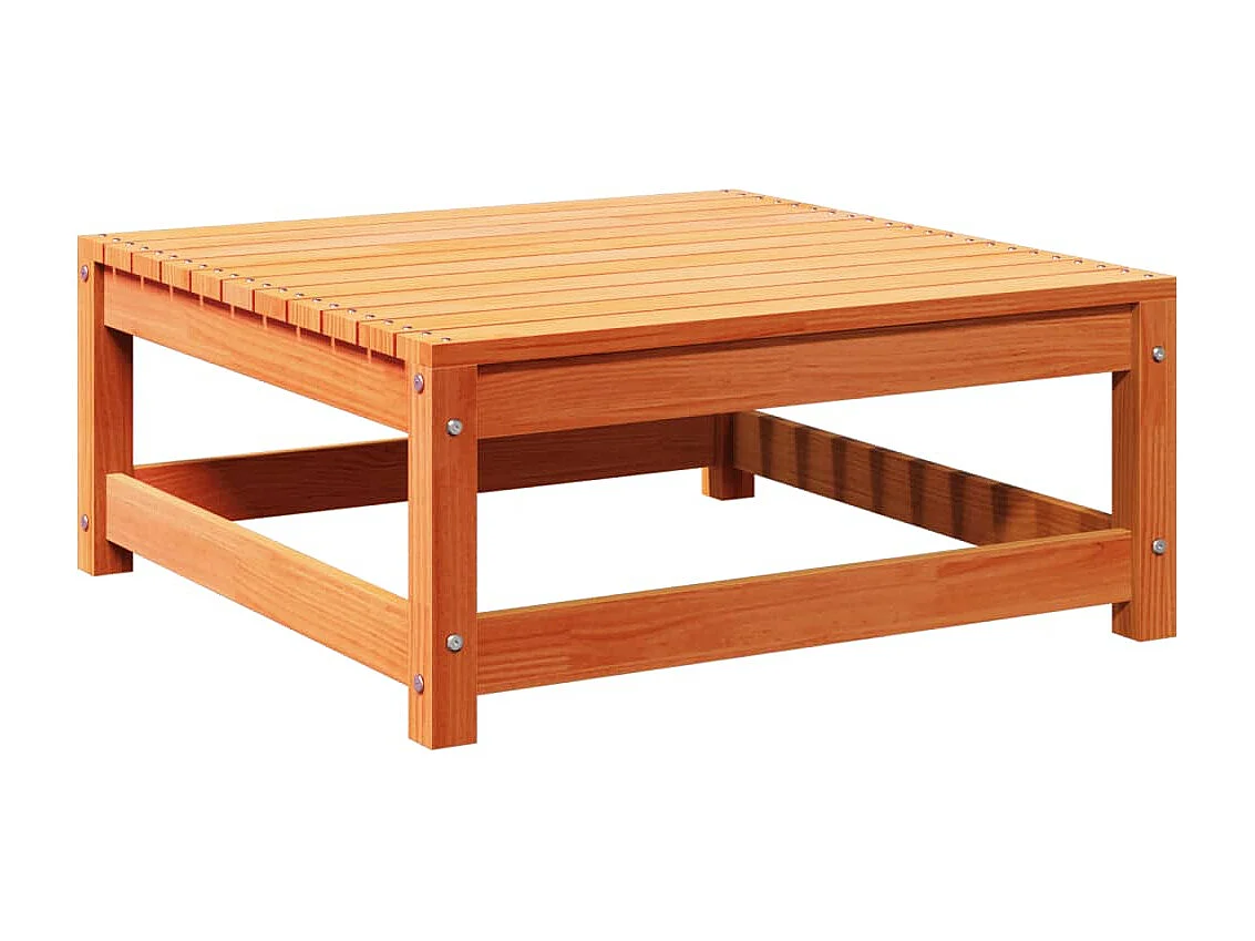 6 peças conjunto sofás de jardim madeira de pinho castanho cera