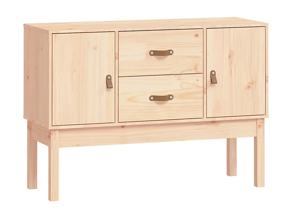 Aparador de madera maciza de pino 110x40x78 cm