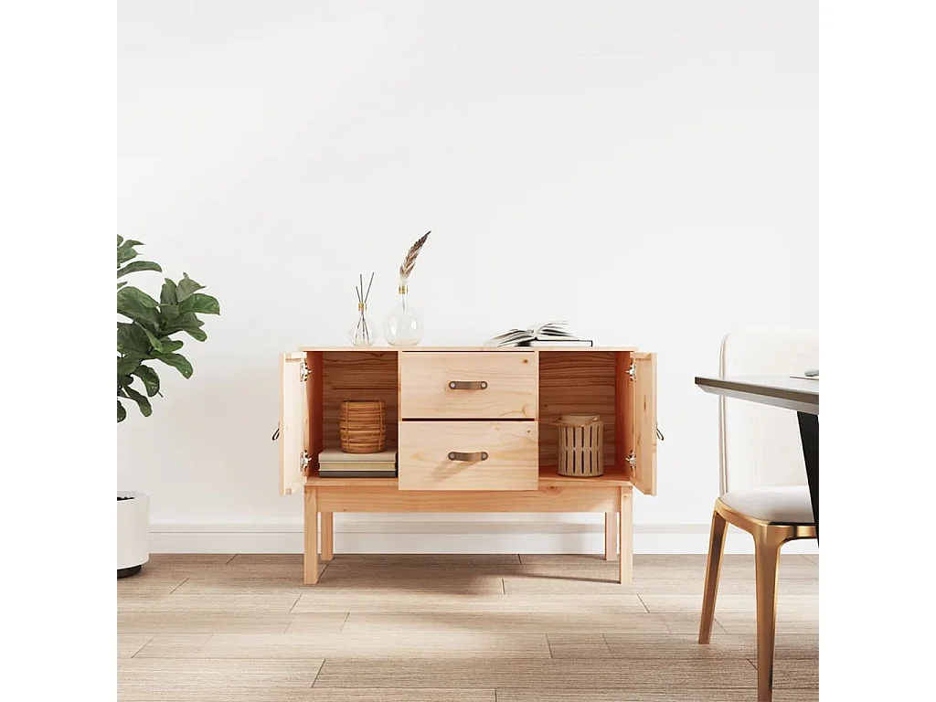 Aparador de madera maciza de pino 110x40x78 cm