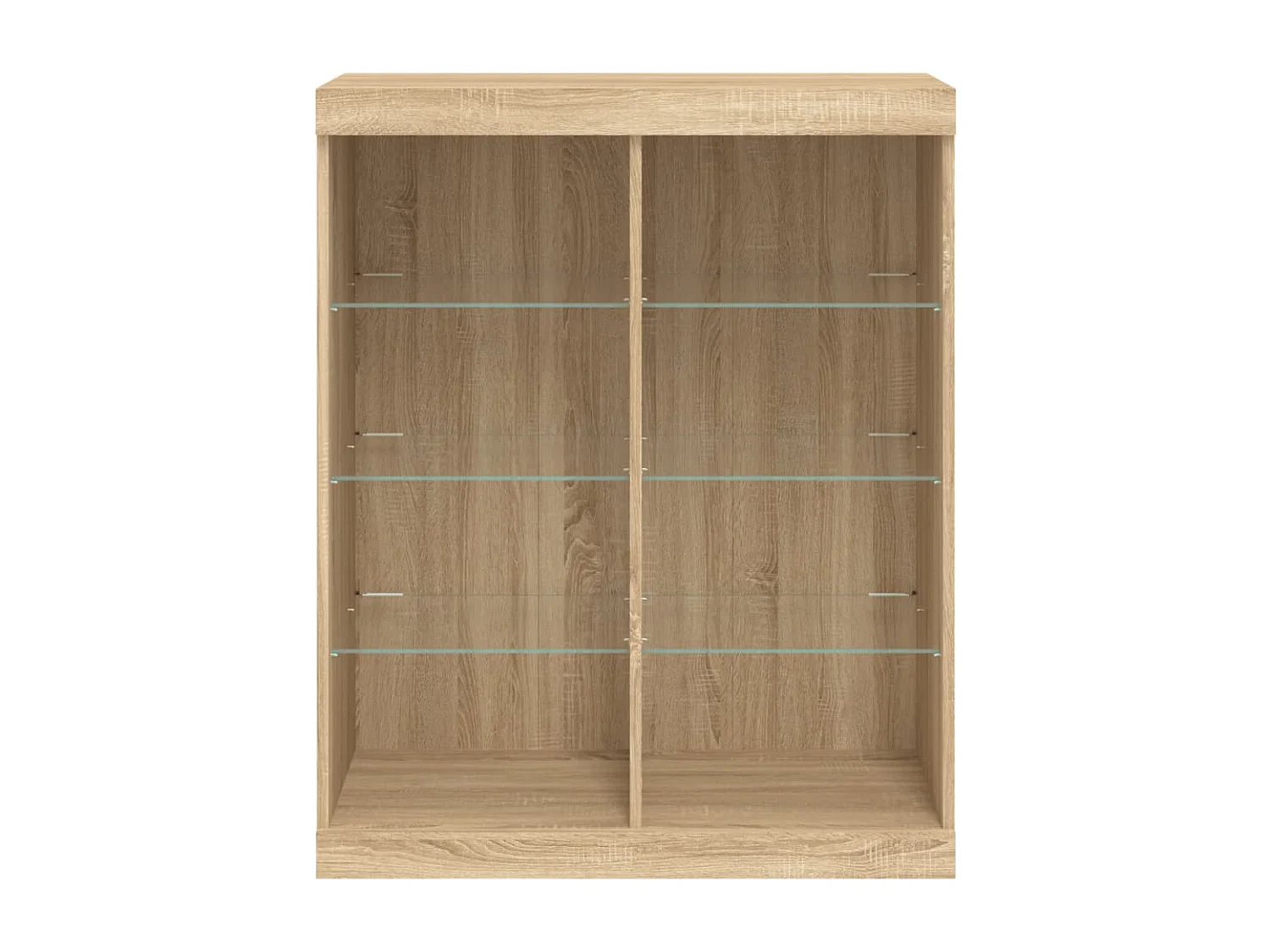 Buffet avec lumières LED chêne sonoma 81x37x100 cm