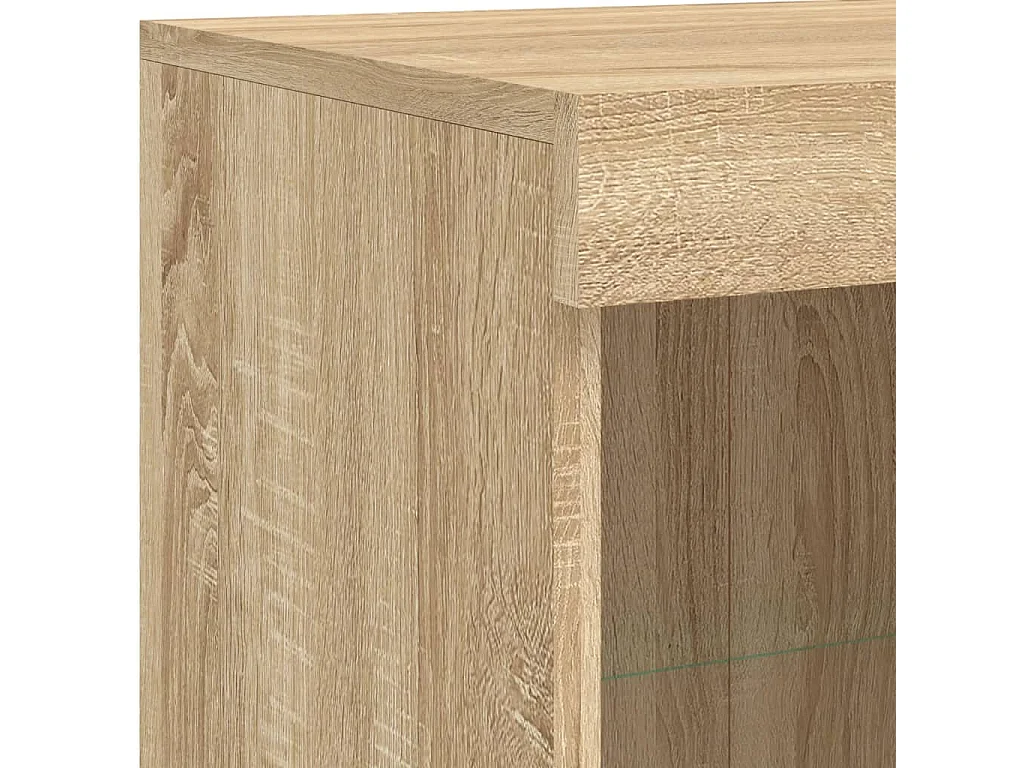 Buffet avec lumières LED chêne sonoma 81x37x100 cm