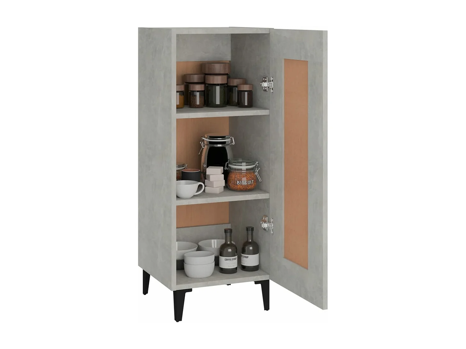 Buffet Gris béton 34,5x34x90 cm Bois d'ingénierie