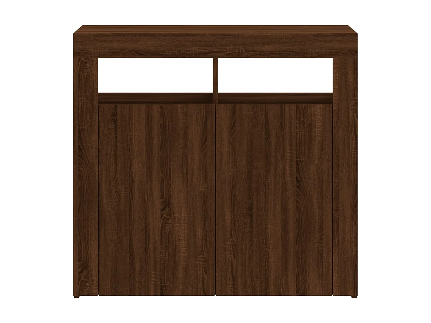 Dressoir met LED-verlichting 80x35x75 cm bruin eiken