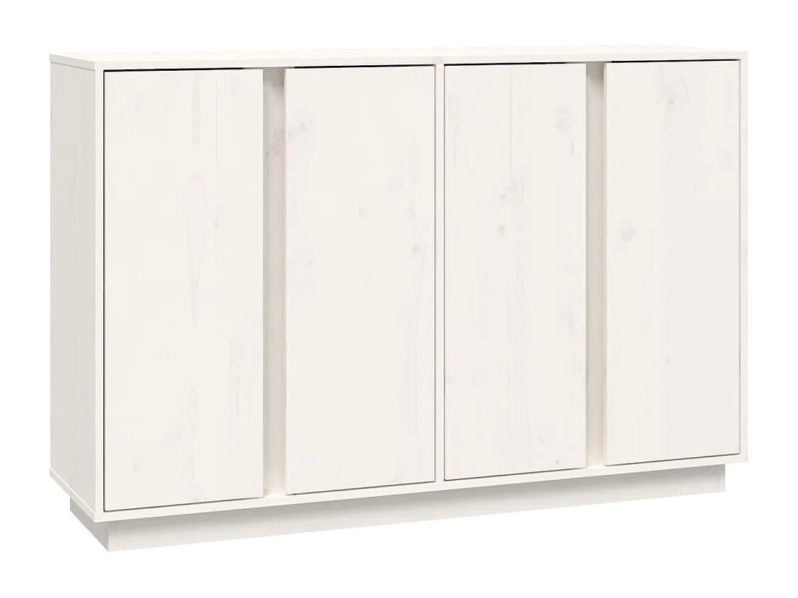 Aparador de madera maciza de pino blanco 120x35x80 cm