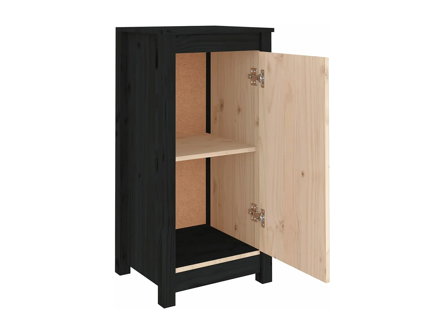 Buffets 2 pièces Noir 40x35x80 cm Bois massif de pin
