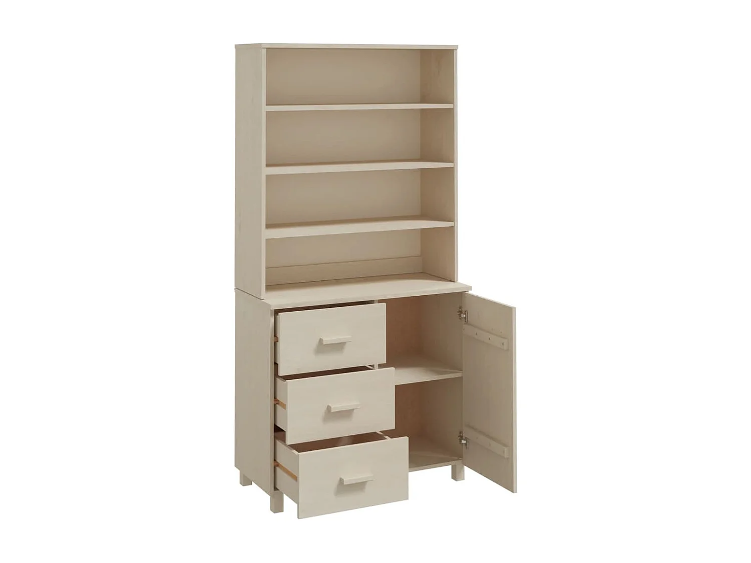 Buffet HAMAR Bois massif de pin Marron miel