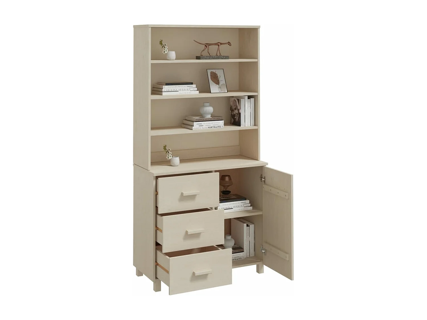 Buffet HAMAR Bois massif de pin Marron miel