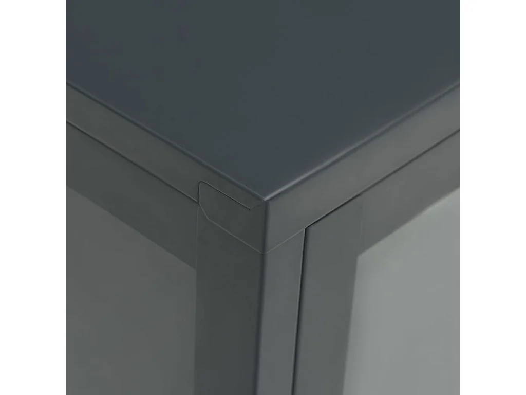 Buffet Anthracite 105x35x70 cm Acier et verre