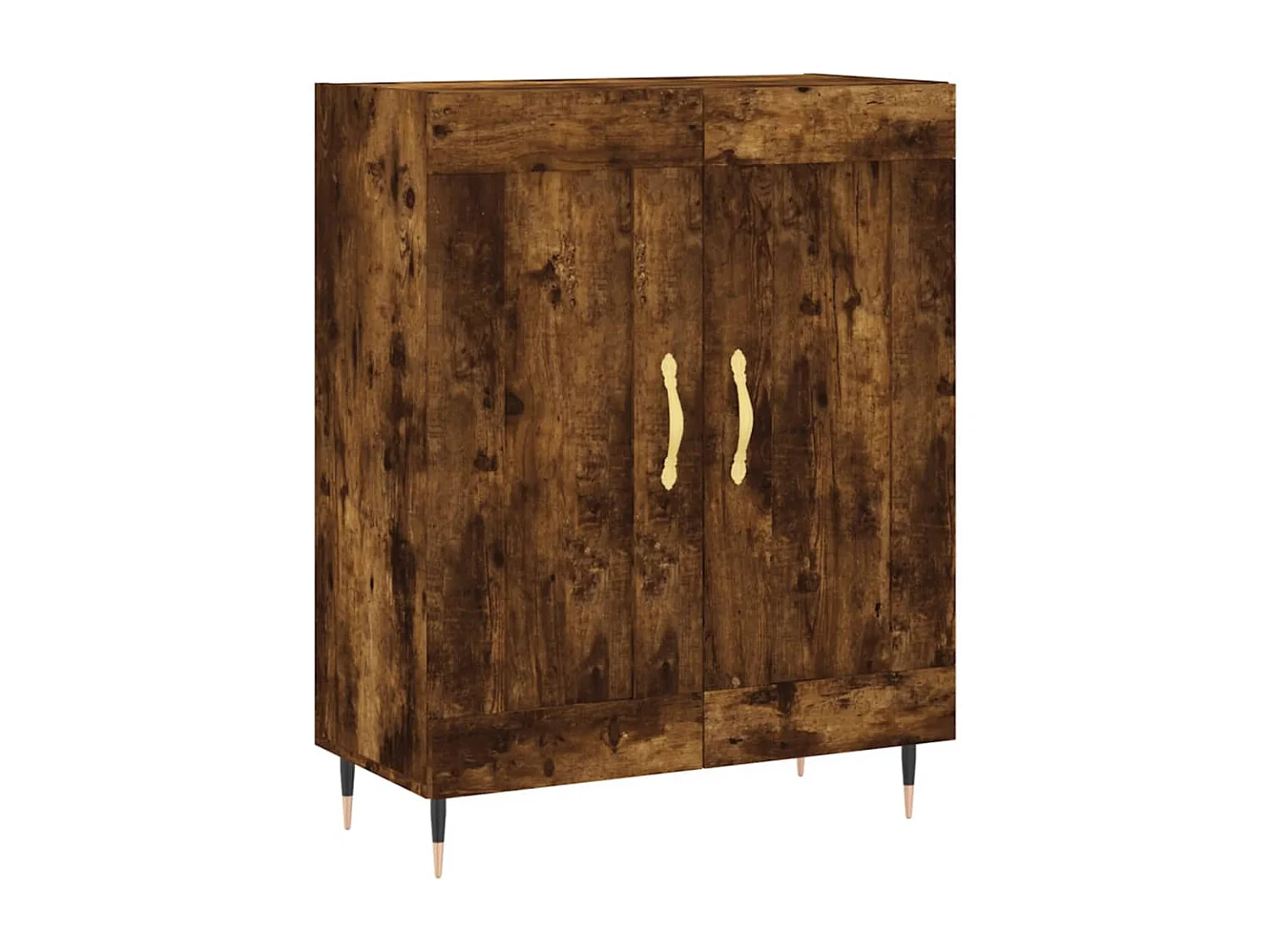 Aparador alto madera contrachapada roble ahumado 69,5x34x180 cm