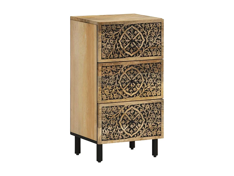 Armoire latérale 40x33x75 cm bois massif de manguier