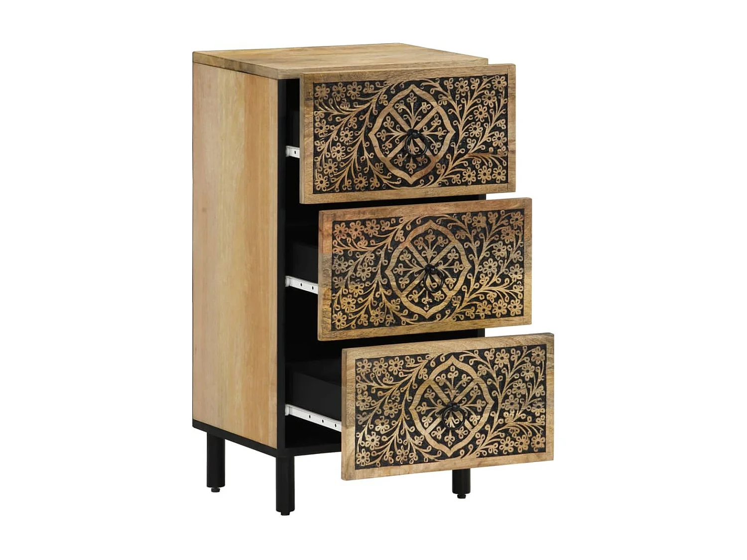 Armoire latérale 40x33x75 cm bois massif de manguier