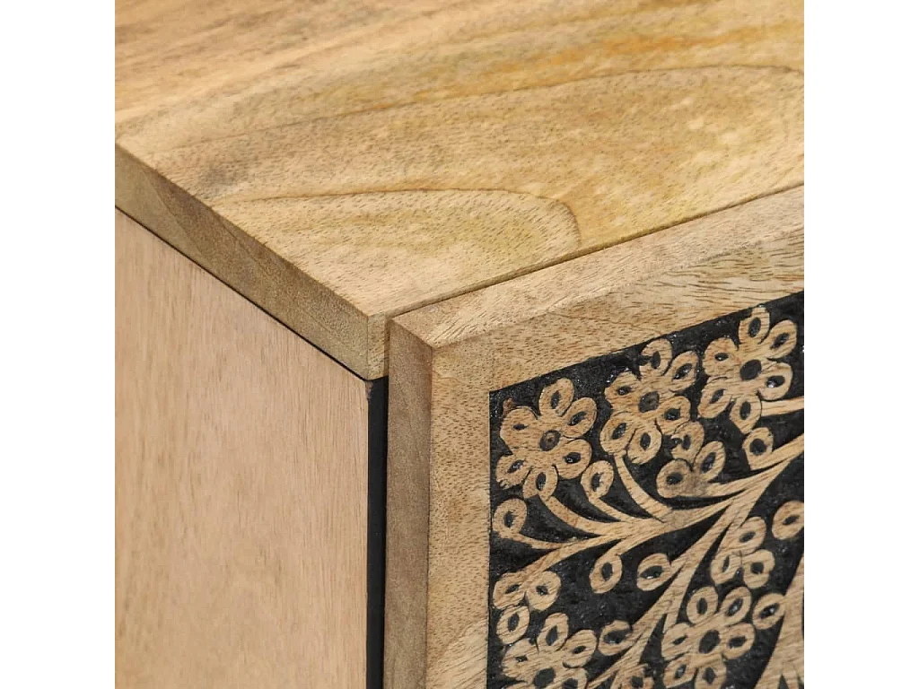 Armoire latérale 40x33x75 cm bois massif de manguier