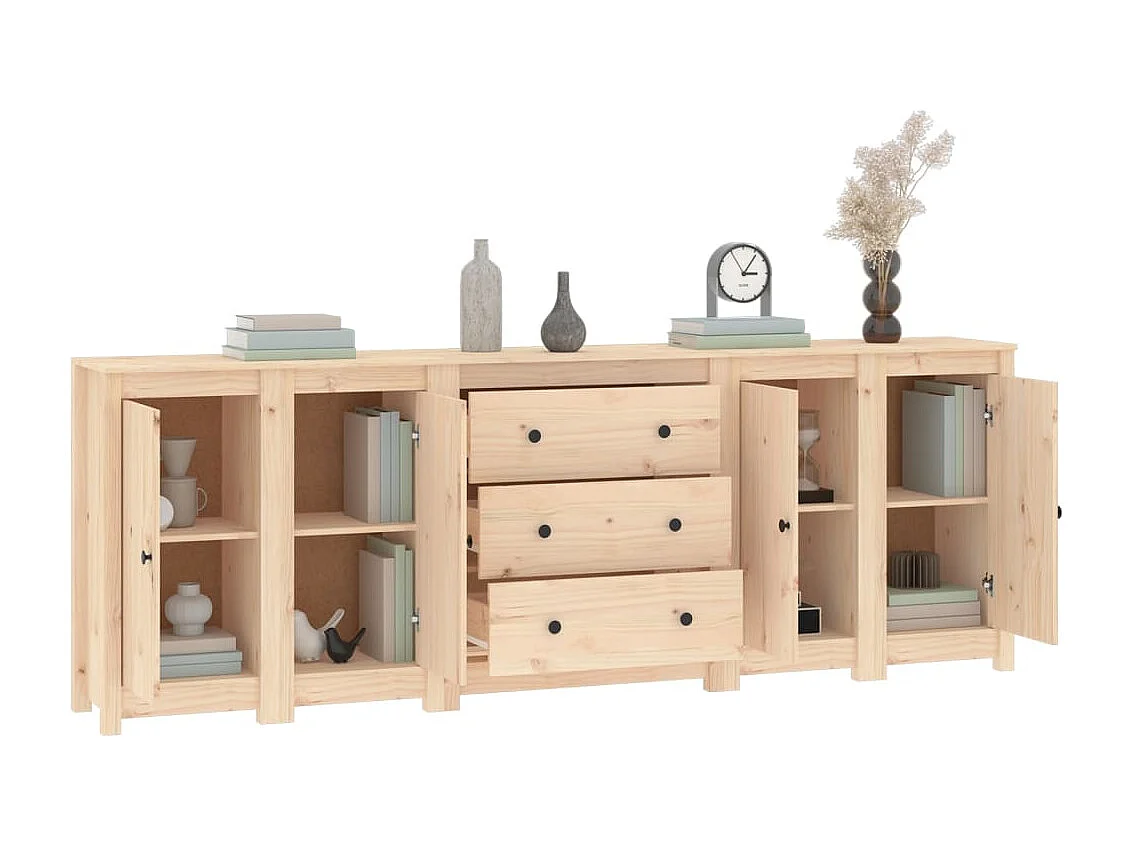 Buffet 230x35x80 cm Bois massif de pin